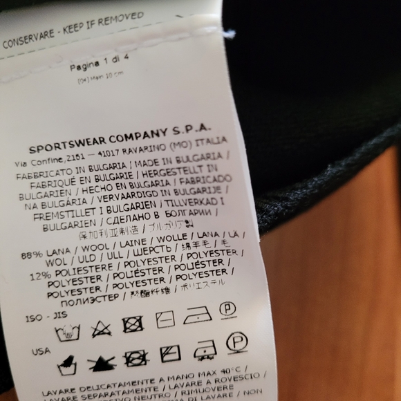 STONE ISLAND Mens Black Crew Neck Sweater Size XL Wool Blend Prep Academia Class - Picture 10 of 13